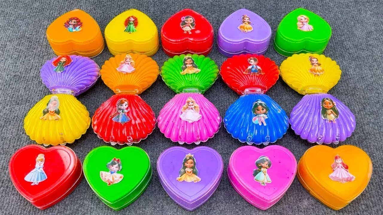 Satisfying Clay & Slime Mix! Disney Princess Adventure with Elsa, Anna, Belle, Rapunzel & More ASMR