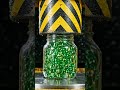🤯😱 Hydraulic Press Smashes a Glass Marble Jar! #shortvideo
