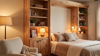 Rustic Wormy Maple Murphy Bed 