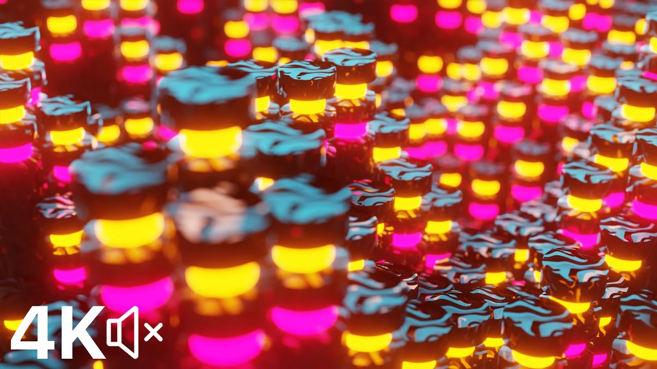 Relaxing 4K 🌓 Screensaver 1 Hour No Sound - Satisfying Abstract Animation