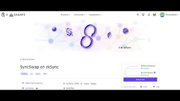 Hướng dẫn Donate cho dự án Syncswap trên Gitcoin
