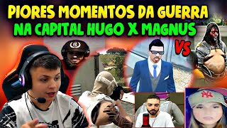 😱Piores Momentos da Guerra na Capital City Hugo vs Magnus No GTA RP
