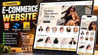 Full 🔥 Complete E-Commerce Website Using HTML, Tailwind CSS & JavaScript | Modern UI Design Update