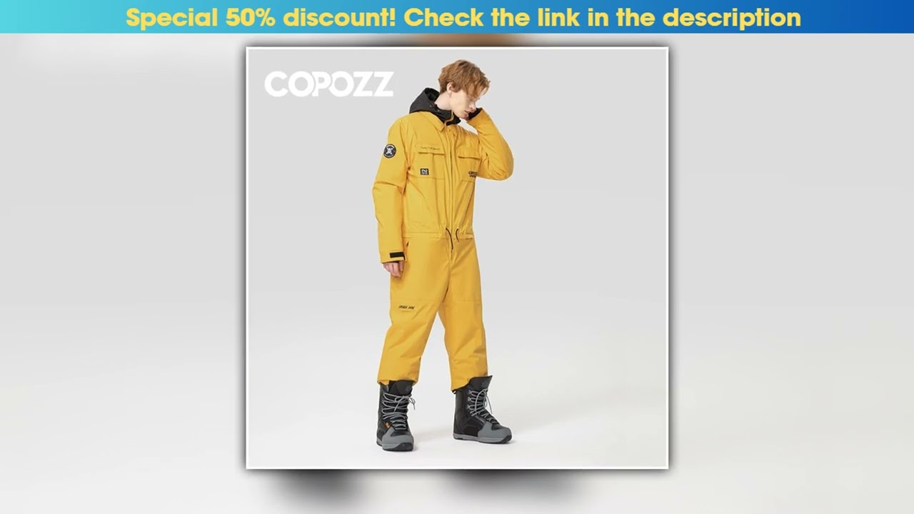 Limited Thick Men Women One-Piece Ski Jumpsuit Outdoor Sports Snowboard Jacket Warm Jump Suit Water