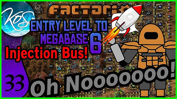 Factorio - Entry Level to Megabase 6: Injection Bus 33 - TRAIN JAM ON TOAST
