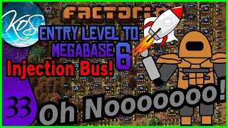 Factorio - Entry Level to Megabase 6: Injection Bus 33 - TRAIN JAM ON TOAST