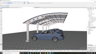 BEAUTIFUL CAR PORT DESIGN IN ARCHICAD screenshot 2