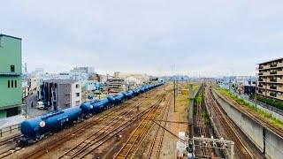 [VR180] DD55形がタキ1000を牽引して川崎貨物駅へ