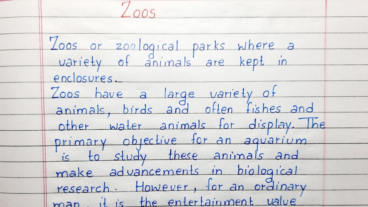 discussion essay about zoos