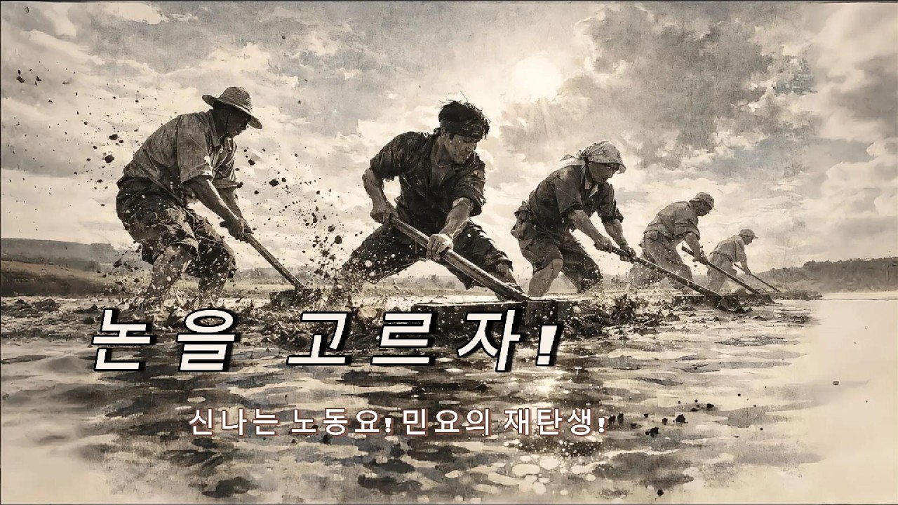 논 고르는 소리 | 들판을 가르는 외침 - 노동요 (Modern Work Song) | 논을 고르자 #민요