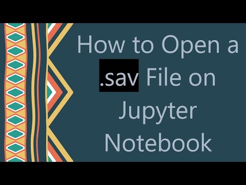 How to Open a .sav File on Jupyter Notebook