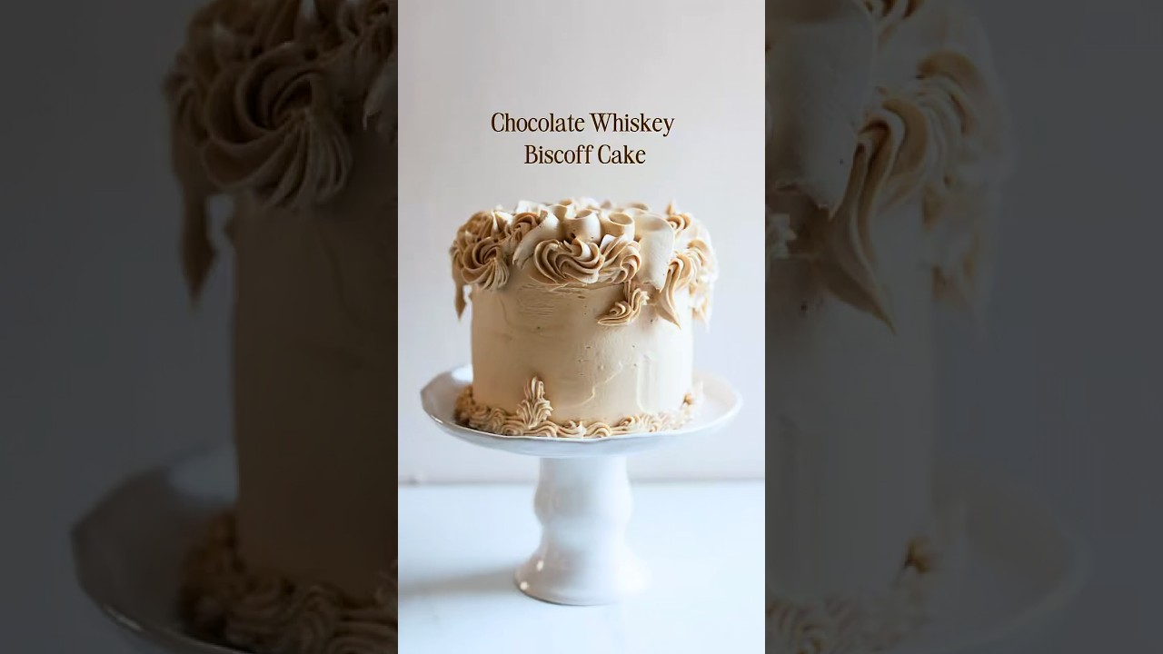 Chocolate Whiskey Biscoff Buttercream Cake