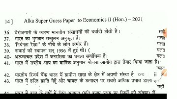 MUNGER University B. A. Part-1 ECONOMICS ( Honour