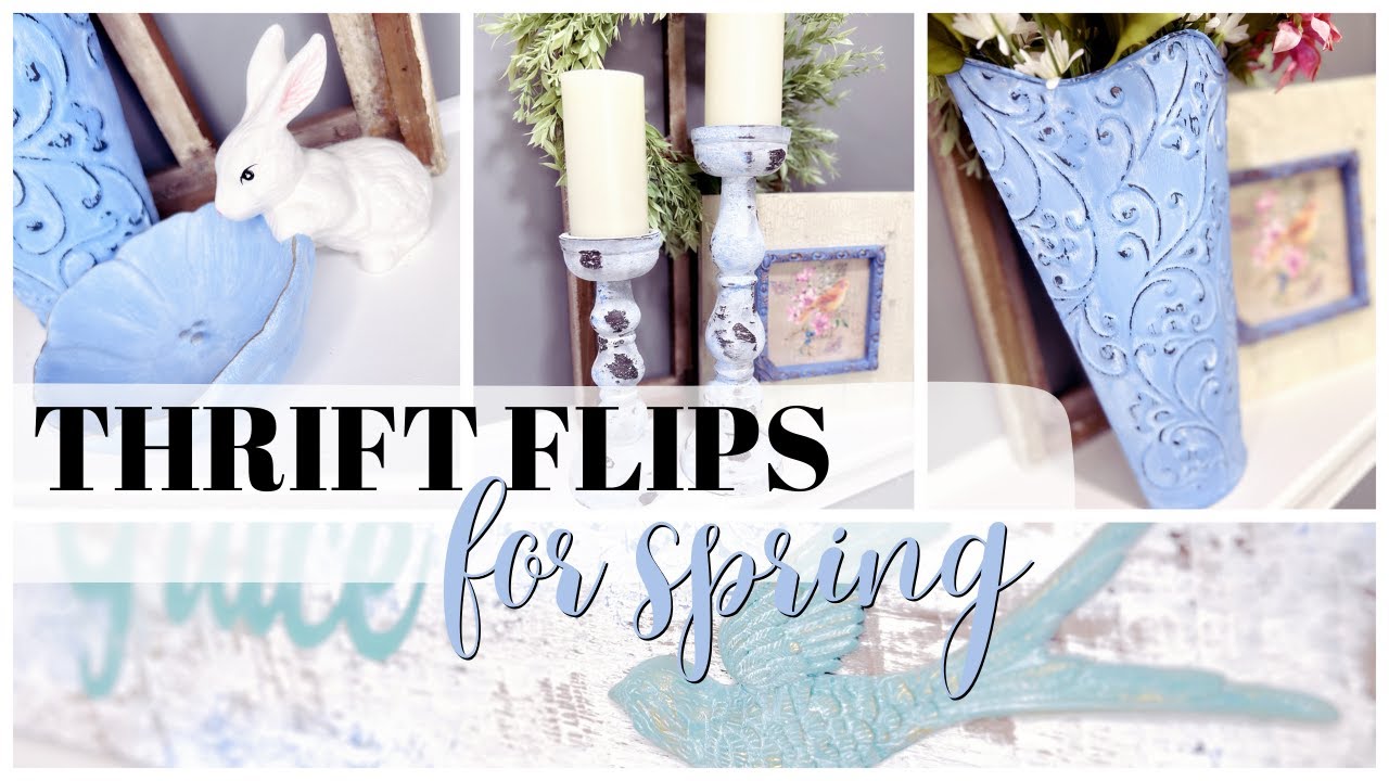 How to update old home decor - Spring thrift flips - Resell projects - Spring Decor 2023
