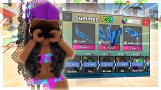 Claiming ALL TEIRS in MM2 SUMMER BATTLE PASS!