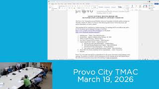 Provo City TMAC | March 19, 2026