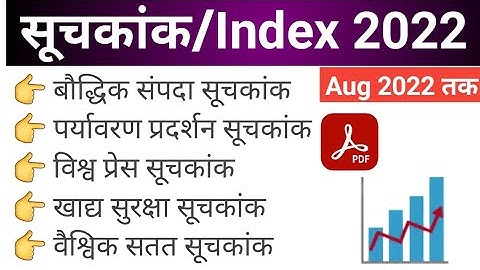 Index 2022 | महत्वपूर्ण सूचकांक 2022 | suchkank 2022 | index 2022 current affairs | सूचकांक 2022