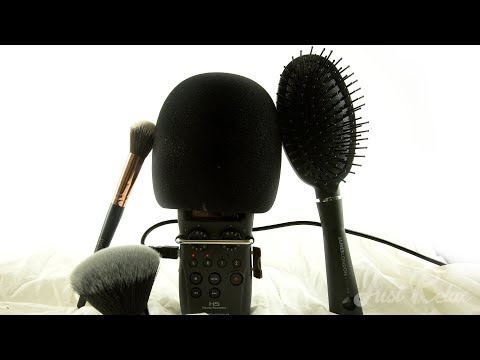 ASMR Microphone Brushing With Makeup Brushes, Hair Brush and Scratching [4 HOURS] 😴