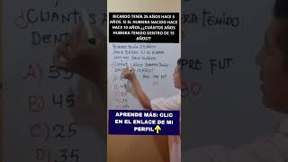 CUIDADO CON ESTE PROBLEMA CONFUSO DE EDADES🧠🥵 #matematicas