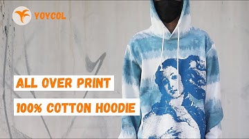 Custom All Over Print 100% Cotton Hoodie - Yoycol Print On Demand