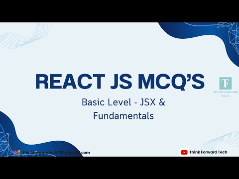 🚀 React JS Aptitude Questions | React JS  MCQs for Beginners | Part - 1
