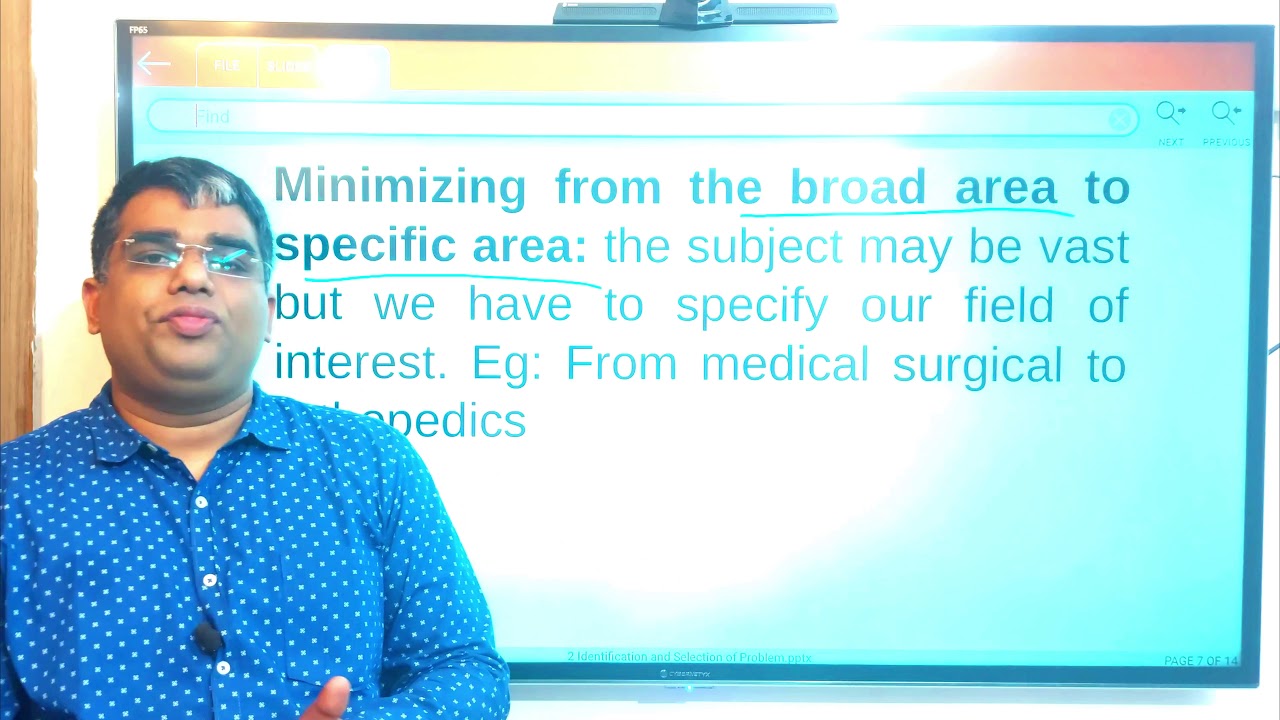 Identification of Research Problem Area II B Sc Nursing 3rd Year II Nursing Research II