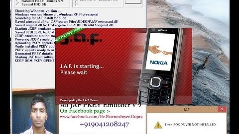 How to use jaf pkey emulator in windows vista,7,8,8.1 and higher