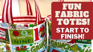 CRAFT FAIR SERIES 2023| FUN FABRIC TOTE BAGS| EASY TUTORIAL START TO FINISH!