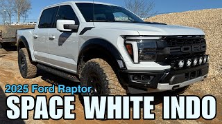 SPACE WHITE 2025 Akins Ford Raptor INDO 1.5" Leveled on 37s
