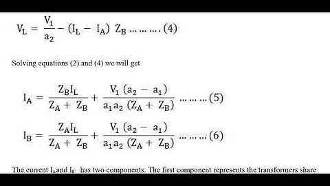 Parallel Operation of Transformers