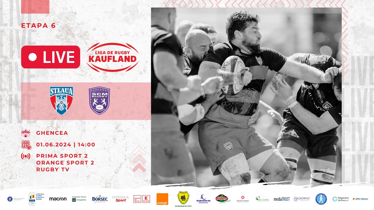 🏉 Liga de Rugby Kaufland: CSA Steaua vs SCM USV Timișoara