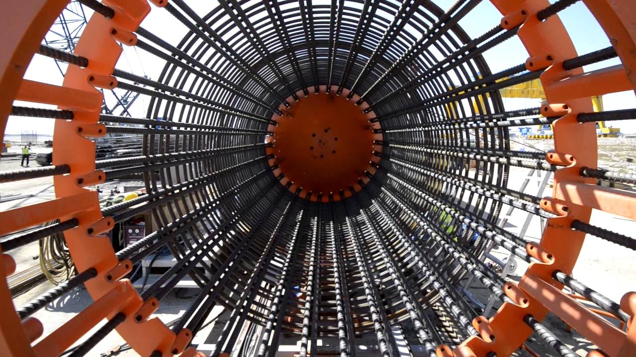 pile rebar cage installation YouTube