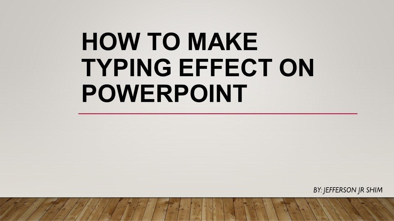 It to make a type. It to make a type