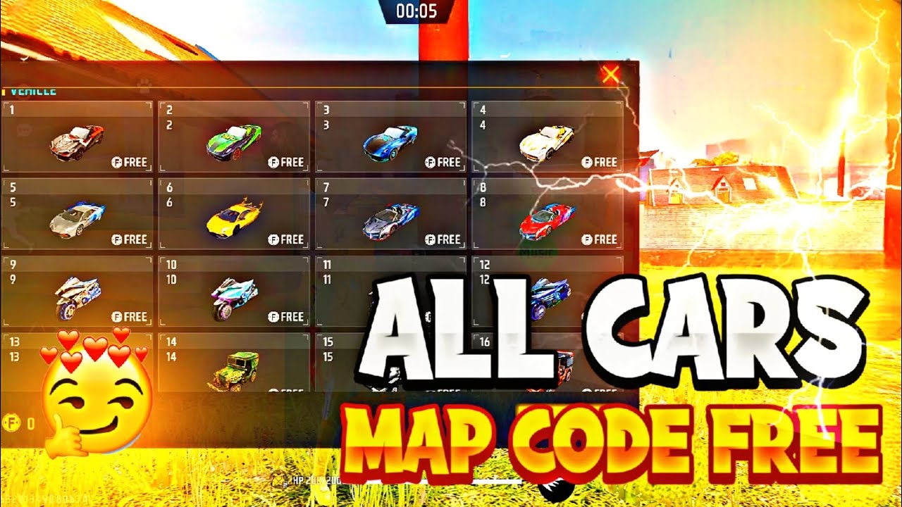 all cars map code|craftland new mal code free fire|craftland map - YouTube