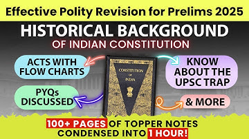 Historical Background of Indian Constitution in *60 Mins + PYQs #PolityRevision #upscprelims2025