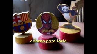 como hacer un adorno para torta infantil super facil