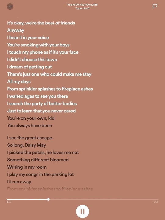 you’re on your own kid - taylor swift sped up #fypシ #taylorswift