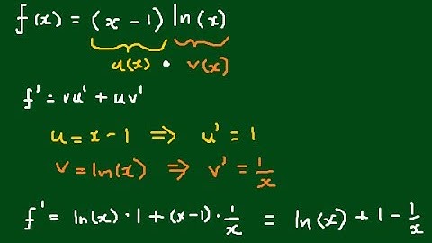Derivative of (x - 1)ln(x)? - Applying the Product Rule