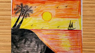 How to draw sunrise scenery drawing  easy#easydrawing by Limu Art Gallery 179 views 7 months ago 6 minutes, 17 seconds