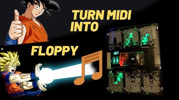 DRAGON BALL OP MUSIC ON FLOPPY - MoppyCase - How to edit Midi files for floppy player.