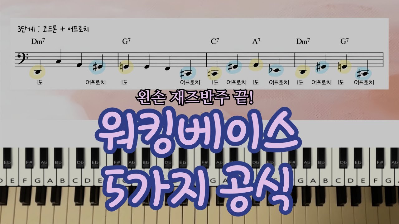 왼손 반주가 지루하다면? 딱 5단계로 재즈 피아니스트처럼 연주하는 법ㅣ워킹베이스