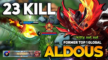 23 KILL! Aldous Best Build 2023 [ Aldous Top Global Gameplay ] Mobile Legends