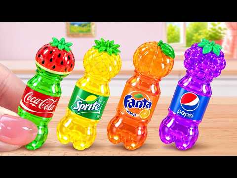 💙 Satisfying Frozen Bottle Jelly 🌈 Rainbow Fruit Jelly Recipe | Sweet Baking