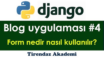 Blog Uygulaması #4 | Web Programlama | Python Django Dersleri