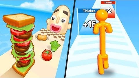 sandwich runner walkthrough - Satisfying Mobile games Android iOS max levels #androidgames #games