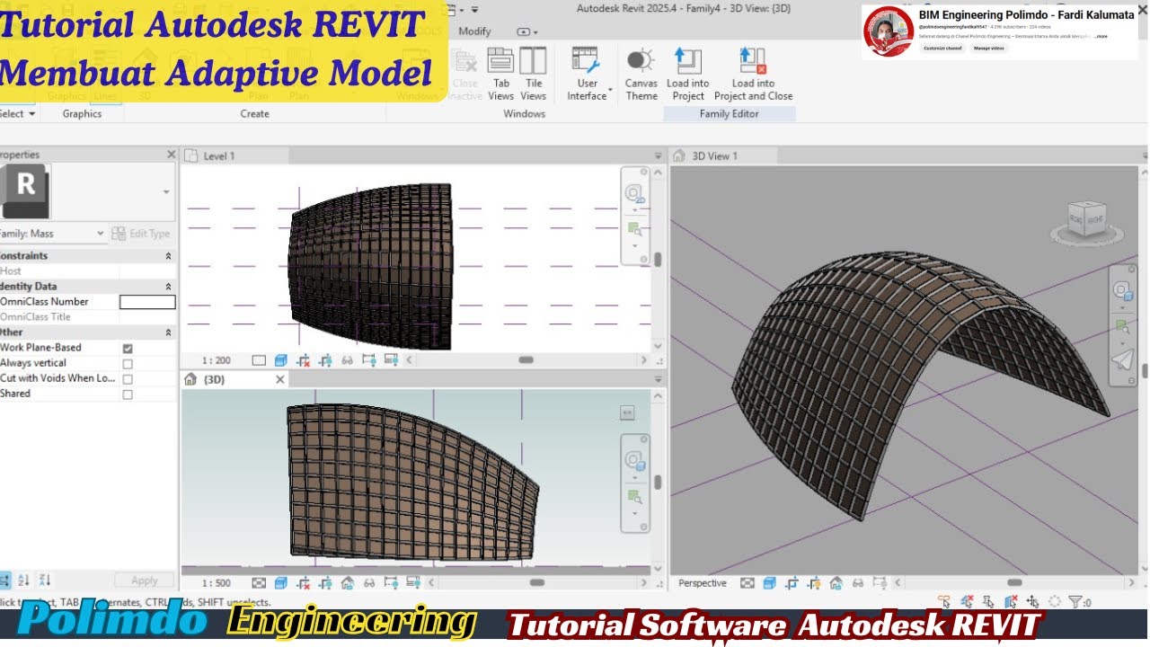 Cara Membuat Adaptive Component di Revit dari Nol – Tutorial Lengkap