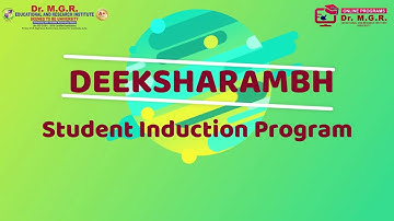 DEEKSHARAMBH – Student Induction Program