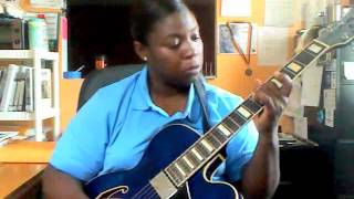 kendra on the guitar