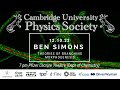 Professor Ben Simons - Theories of branching morphogenesis