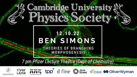 Professor Ben Simons - Theories of branching morphogenesis